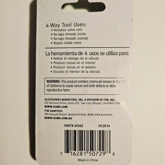 Slime 4-Way Tool Valve Core Kit - Picture 2 of 2